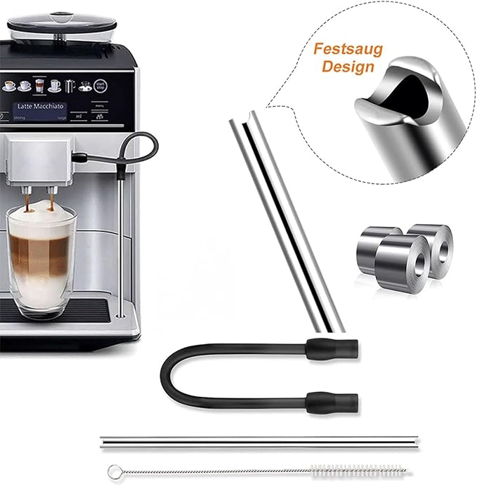 Coffee Machine Replacement Tubes: Includes Silicone Milk Tube, Stainless Steel - Image 2