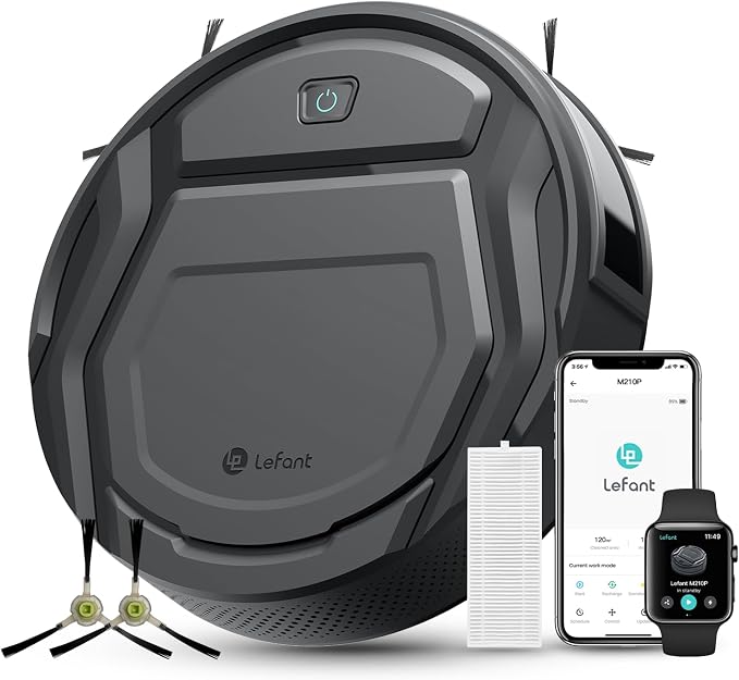Lefant M210 Pro Robot Vacuum, Slim Quiet, 3 Adjustable Suction Levels, 6 Modes by Lefant