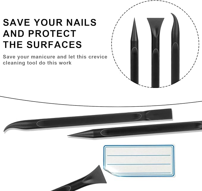 Crevice Cleaning Tool, Remove Stickers Labels Oil Stains Dirt - Image 2