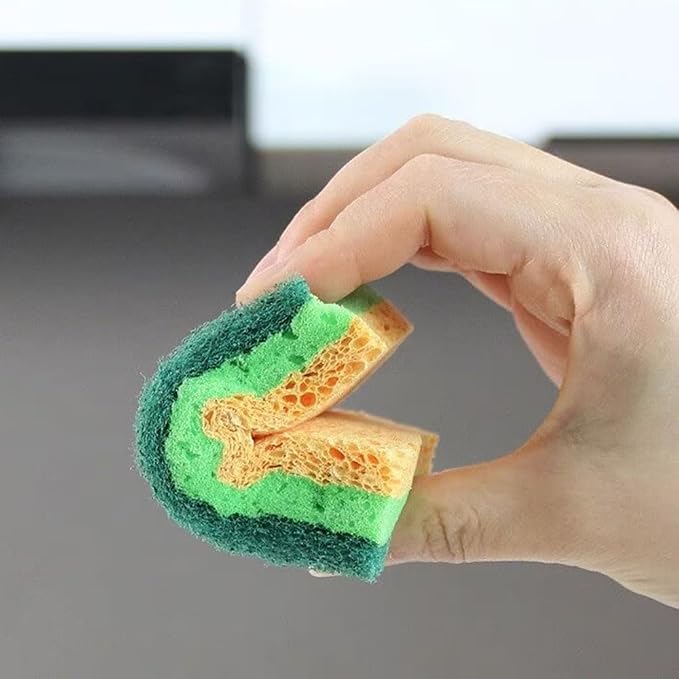6 Pack Heavy Duty Kitchen Sponge Dish Sponges Double-Sided Dishwashing Scrub - Image 8