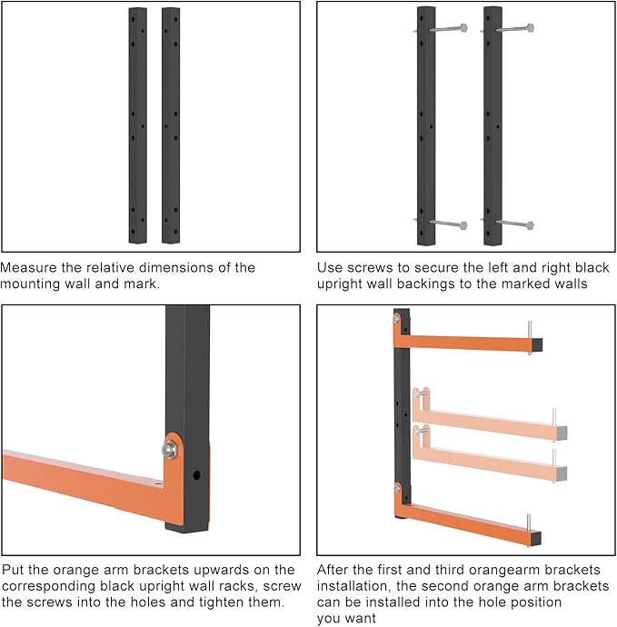 Lumber Rack Wall Mount, Lumber Storage Rack, Heavy Duty Wood Storage Racks - Image 7