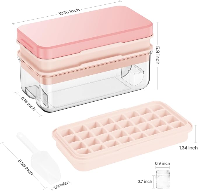 PHINOX Ice Cube Tray with Lid and Bin, Ice Trays - Image 6