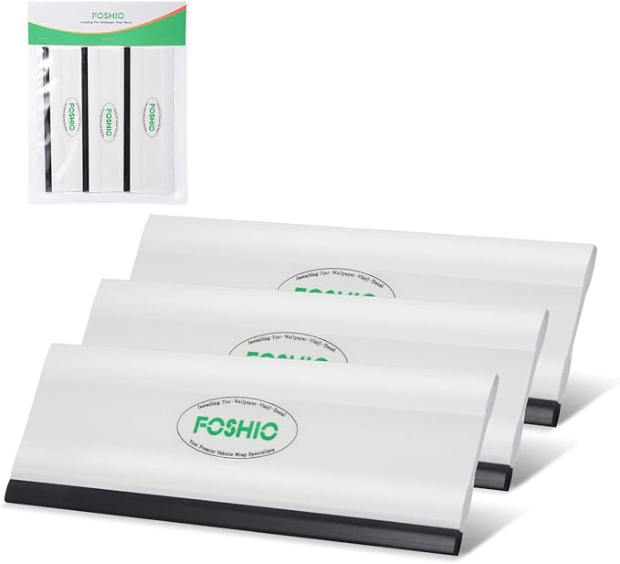 FOSHIO 6 Inch Rubber Squeegee for Kitchens, Shower and Car Windows by FOSHIO