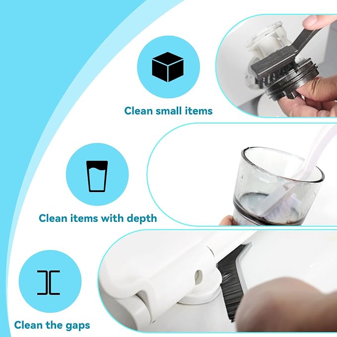 Washing Machine Cleaning Brush, Dryer Vent Cleaner Kit, Crevice Brush - Image 4