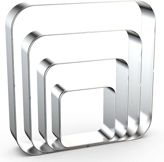 Rounded Square Cookie Cutter Set Large by QAAQS