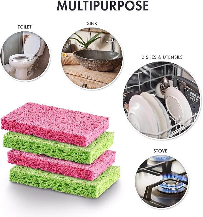 SCRUBIT Cleaning Scrub Sponges, Non-Scratch Kitchen Sponges - Image 7