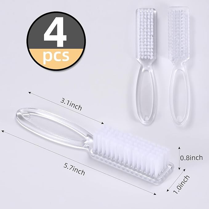 Yebeauty Nail Brush Fingernail Cleaner, 4 Pack Hand Scrub Cleaning Brush - Image 3