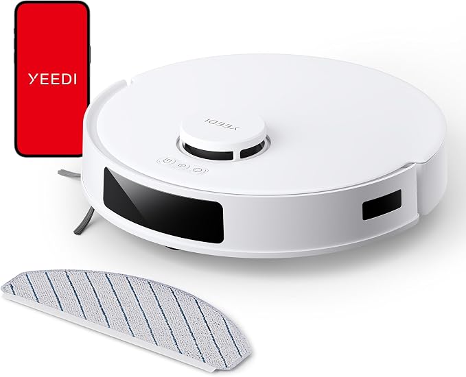 Yeedi C12 Robot Vacuum Cleaner and Mop, 8000Pa Strong Suction, ZeroTangle Brush by yeedi
