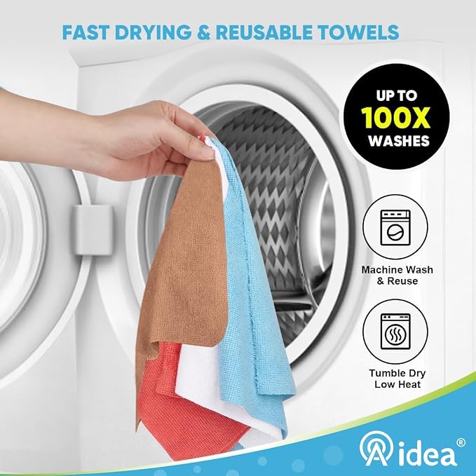 AIDEA Microfiber Cleaning Cloth Roll, Reusable Paper Towels Tear Away Cloth - Image 6
