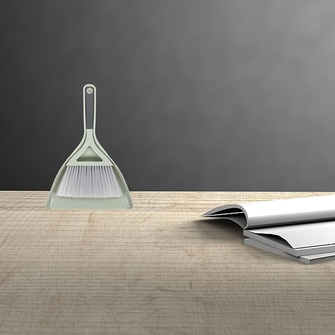Mini Broom and Dustpan Set Portable Handheld Desktop Cleaning Kit Compact Small - Image 3