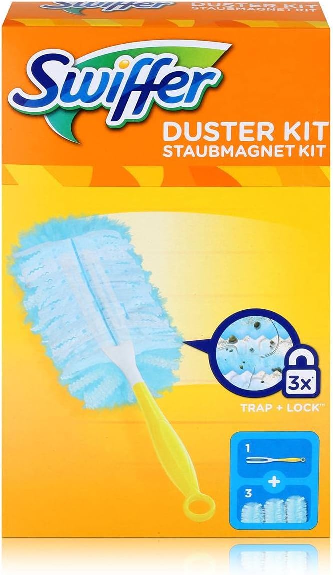 Swiffer Microfibre dust Cleaner Set, 1 Handle and 3 Replacement Pads by Swiffer
