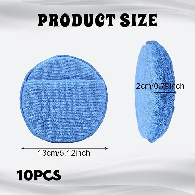 10PCS Wax Applicator Pads, Polishing Pad, Car Buffing & Detail Foam Wax - Image 2
