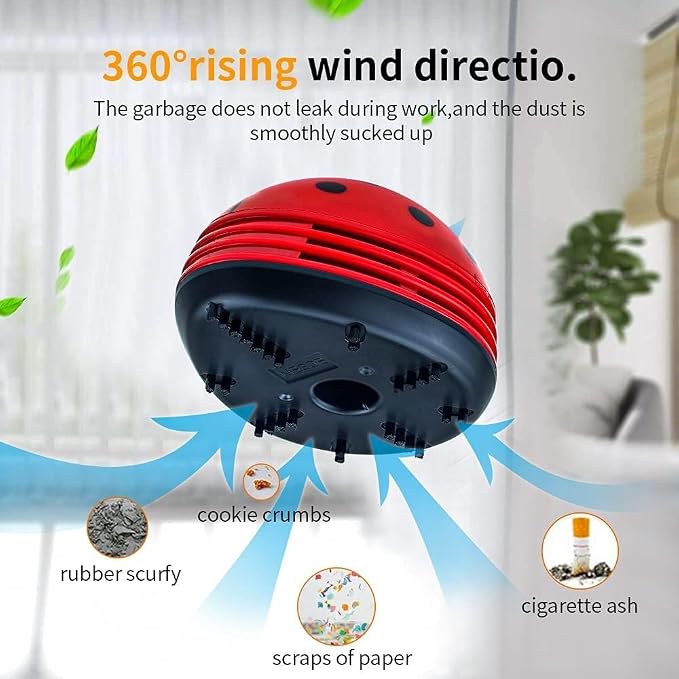 Cute Portable Cartoon Mini Desktop Vacuum Desk Dust Cleaner - Image 4