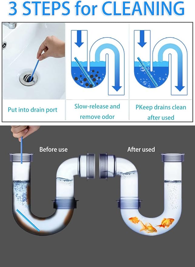 Drain Cleaner Sticks Keeps Drains and Pipes Clear and Odor As Seen On TV 4 Packs - Image 2