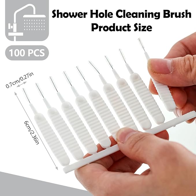 100 Pieces Mini Shower Head Cleaning Brush Multifunctional Gap Hole - Image 2