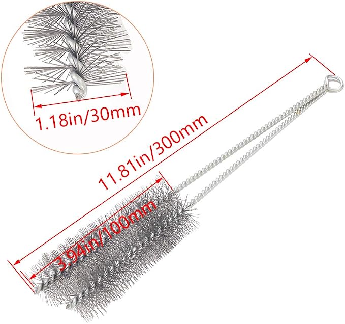 Utoolmart Steel Wire Cleaning Brush, Spiral Power Tube Brush, Steel Wire Tube - Image 2