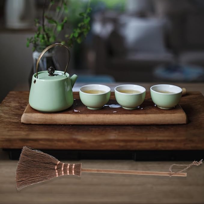 ABOOFAN Mini Tea Tray Brush 11 Inch Soft Bristle Hand Broom - Image 7