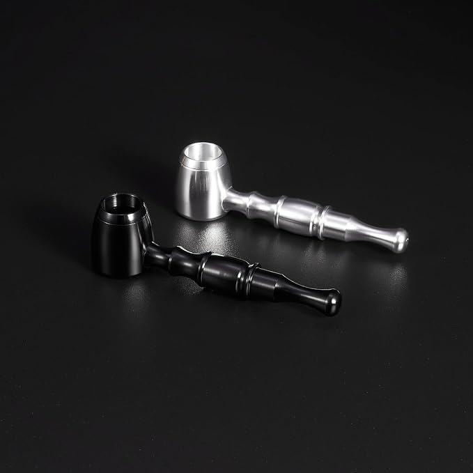 2-Pack Aluminum Alloy Tobacco Pipe Set, 10cm Portable Smoking Pipe - Image 7