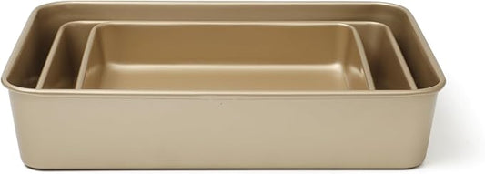 Martha Stewart Gallen 3-Piece Baking Pan Set – 13", Ceramic Nonstick, Carbon - Image 2