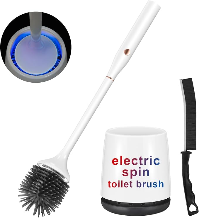 Electric Toilet Brush, Silicone Toilet Brush, Toilet Brush, Toilet Bowl Brush by ratolo