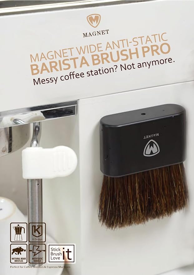 Magnet Professional Coffee Grinder Cleaning Brush Coffee Brush Handling - Image 7