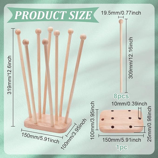BENECREAT Plastic Bag Drying Rack, Reusable Bag Cup Drainer Holder - Image 2