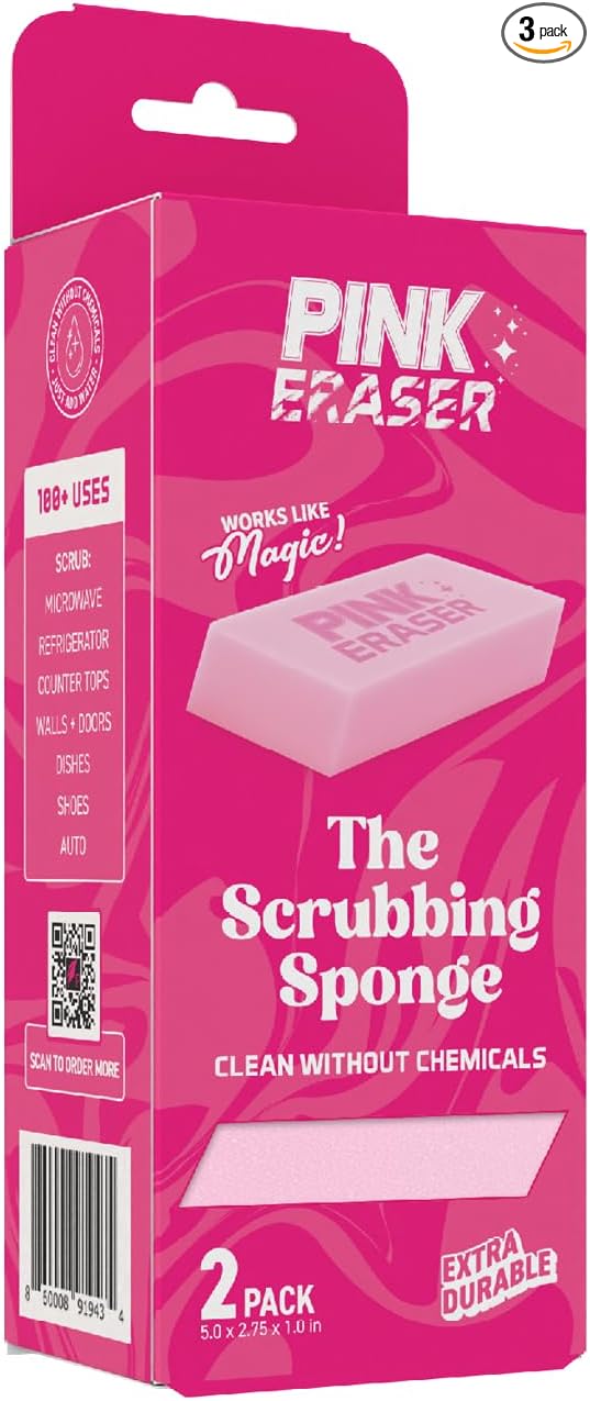 Pink Formula Pink Eraser – The Ultimate Scrubbing Sponge, Extra Durable by PinkFormula
