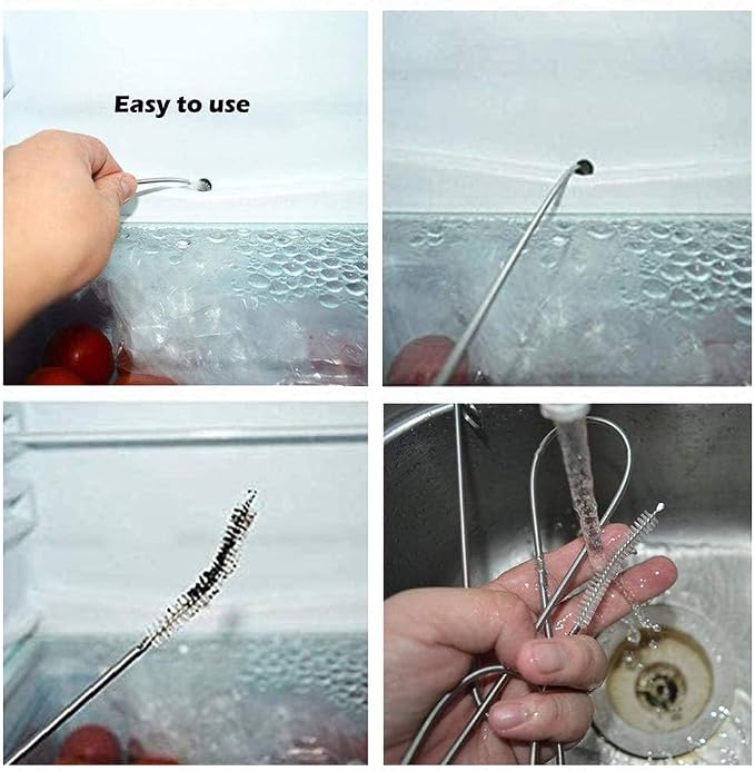 Extra Long Pipe Tube Cleaner Fridge Drain Pipe Dredging Tool Flexible Drain - Image 5