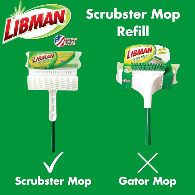Libman Scrubster Mop Refill Pack, Three #3105 Refills Extra-Absorbent, - Image 2