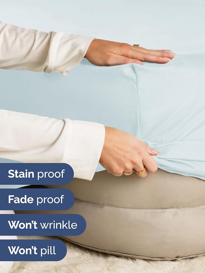 Extra Deep Twin XL Fitted Sheet - Hotel Luxury Single Fitted Sheet Only - Easily Fits 18 inch to 24 inch Mattress - Ultra Soft, Wrinkle & Fade Free w/Extra Deep Pocket - Breathable & Comfy - Ice Blue