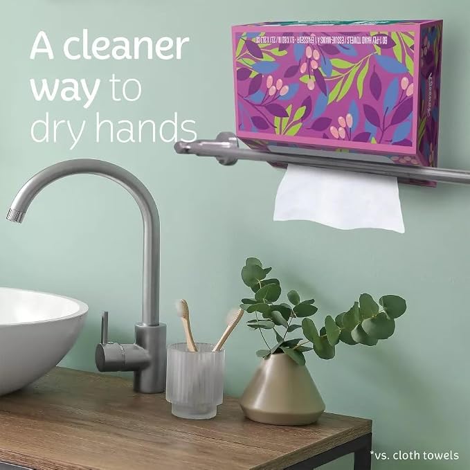 Hand Towels - 1 Box of 60 White Hand Towels in a Dispenser Box - Packaging may - Image 5