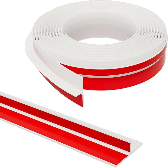 T-Shaped Door Draft Stopper, 1.37 in x 20 Ft Silicone Seal Strip by Elvone