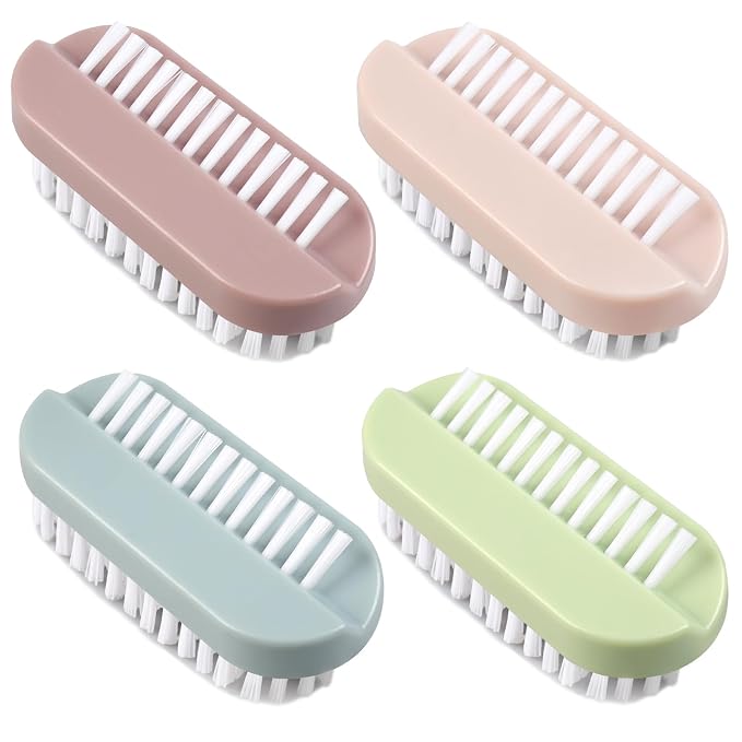 4pcs Nail Brush for Cleaning Fingernails, Nail Brushes for Cleaning, Two Sided by LLMSIX