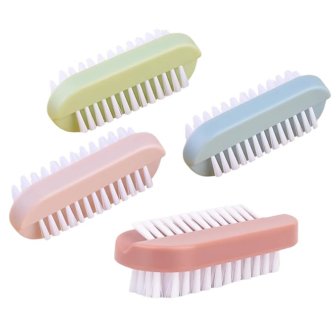 4 Pack Nail Brush for Cleaning Fingernails, Double-Sided Hand & Nail Scrubber by SERADIOO