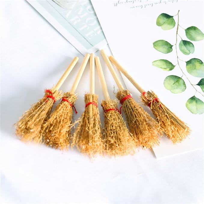 Mini Witch Hats and Mini Broom for Halloween Decorations Wizard Accessory for - Image 4