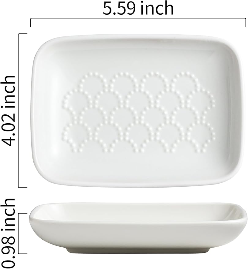 Gomakren Soap Dish for Shower, Ceramic Soap Dishes for Bar Soap Sponge - Image 9