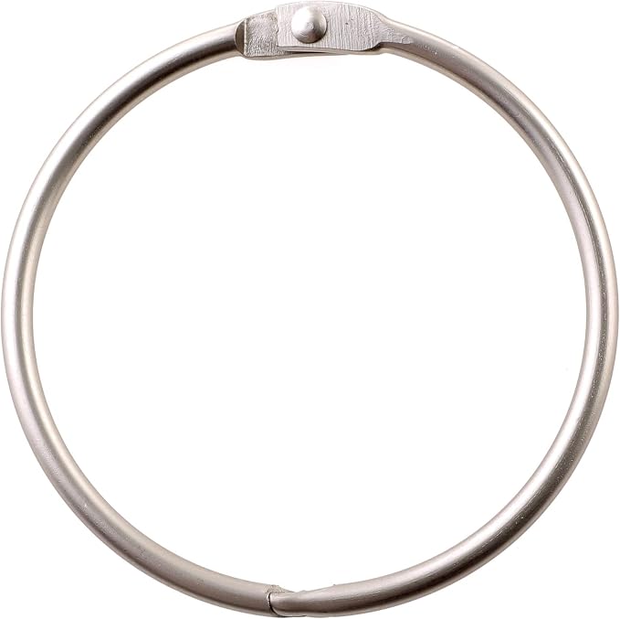 SlipX Solutions Brushed Nickel Simple Slide Shower Curtain Rings Provide by SlipXSolutions