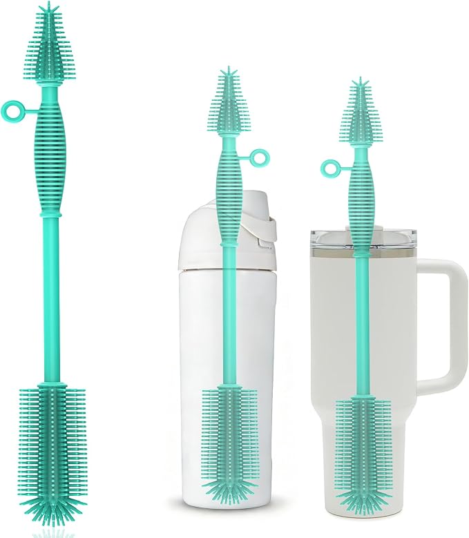 Silicone Bottle Brush, Double Sided by GreatSiliconeCleaningBrushMaker