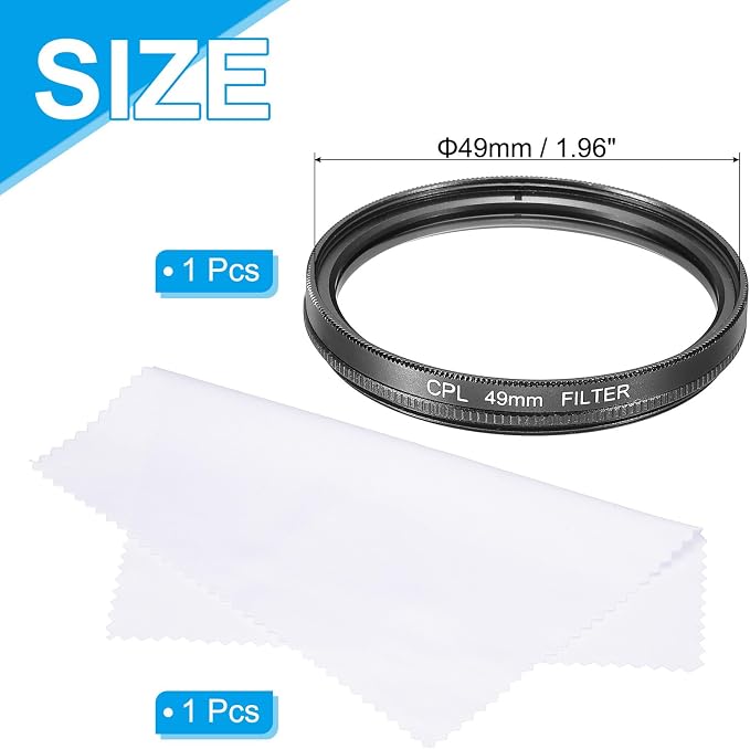 MECCANIXITY 49mm Circular Polarizer Filter, Double Sided Multi-Layer Coatings - Image 2