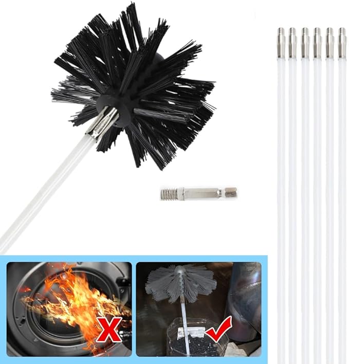 Particle Furnace Cleaning Brush, 100/150mm Brush, Chimney Brush, Dryer Vent by SMYJHBR
