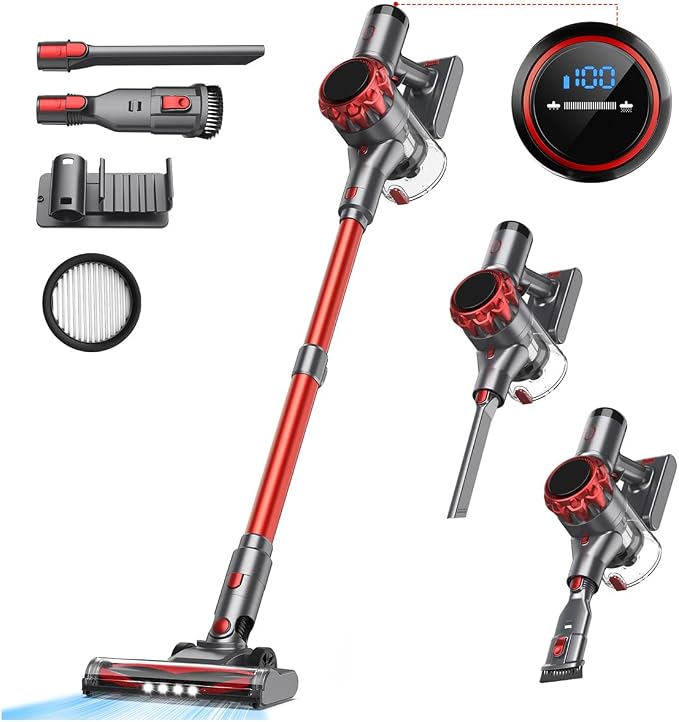 S3P Cordless Vacuum Cleaner, 45kPa Powerful Suction Vacuum Cleaners by UML0