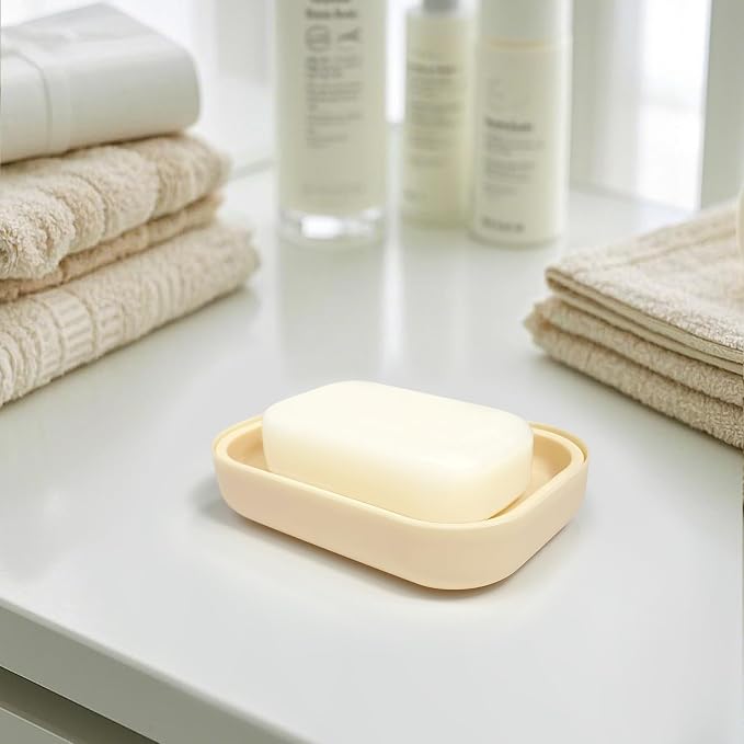 Double Layer Draining Soap Dish, Plastic Dishwashing Sponge Soap Holder - Image 5