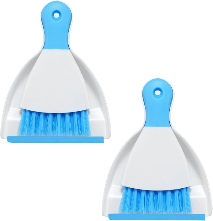 NACENA Mini Dustpan and Brush Set 2 Pack, Small Broom and Dustpan Set Dust Pan by NACENA