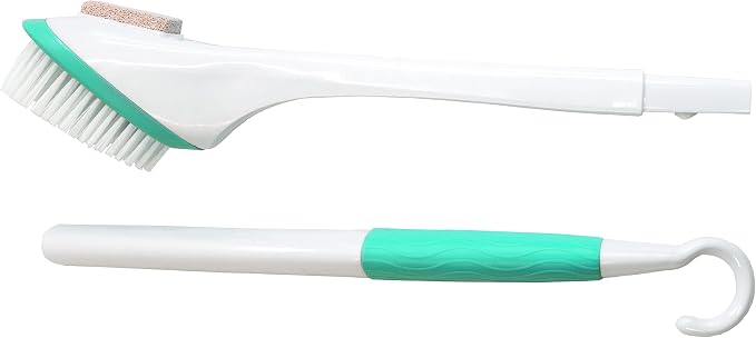 Miracle Foot Brush 30" w/ Scrubbing Pumice Stone and Shower Grip Handle - Image 8