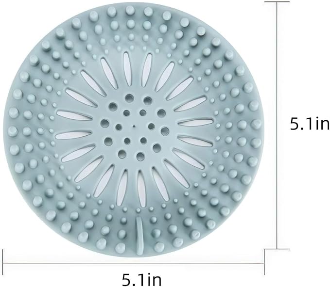 2 Pack, Drain Strainers, Hair Catcher Shower Drain Covers Protector, Flexible - Image 2