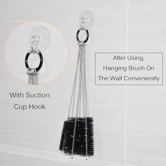 Eboot 10 Pcs 8.2 Inch Tube Cleaning Brushes Nylon Cleaner Brush Long Sink Drain - Image 3