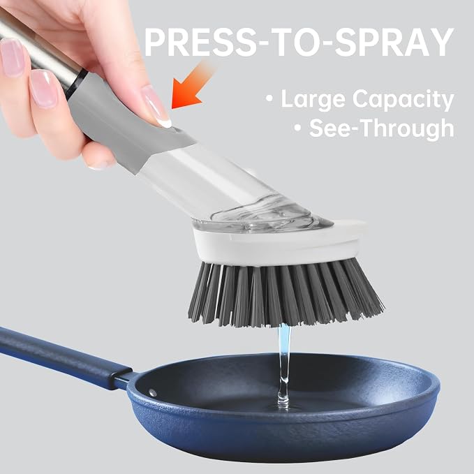 Soap Dispensing Scrub Dish Brush Head Replacements - Image 5