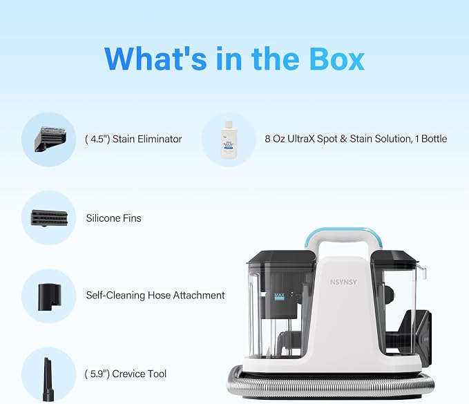 Portable Carpet & Upholstery Spot Cleaner, Compact Strong-Suction Machine - Image 9