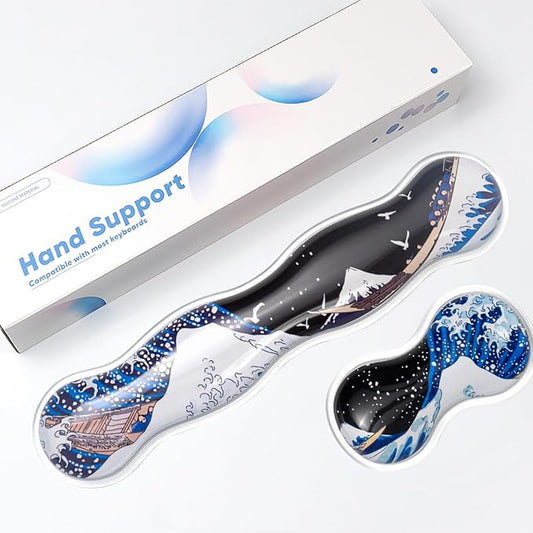 Ergonomic Silicone Gel Keyboard and Mouse Wrist Rest Set – Clear Wrist Rest by Sumgsn