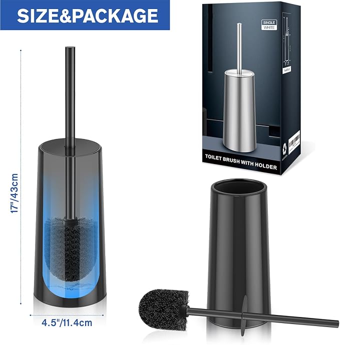 Toilet Brush and Holder, Toilet Brush Stainless Steel, Toilet Bowl Brush - Image 7